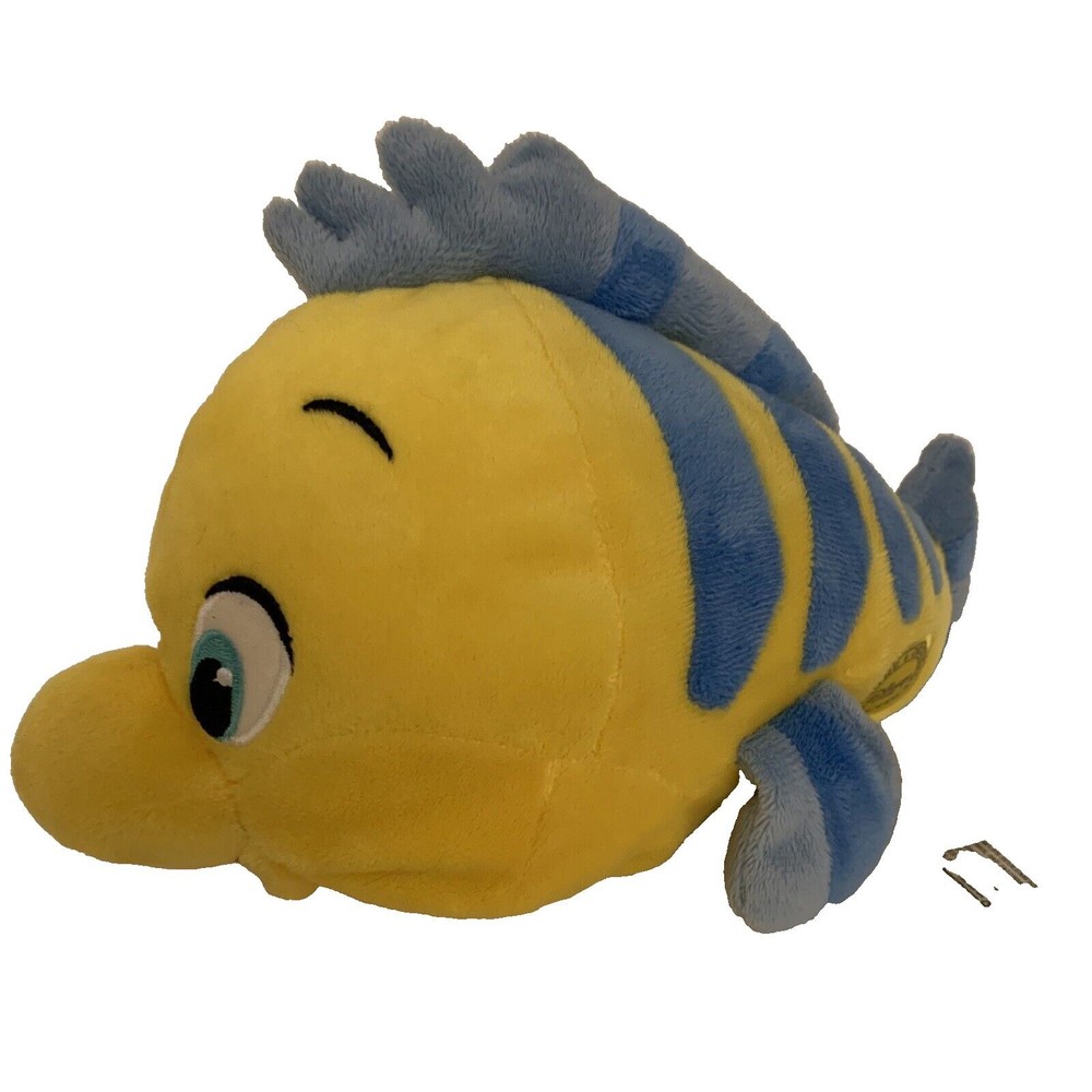 Disney Store Little Mermaid Flounder Fish 10" Plush Stuffed Figure
